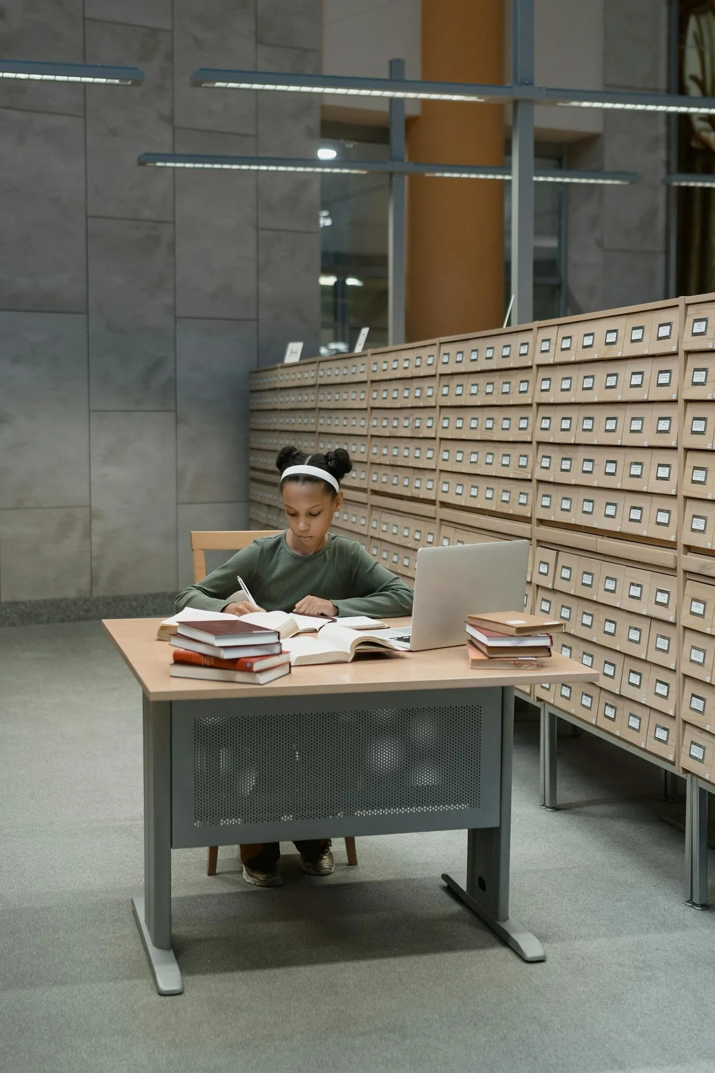 Accounting students studying