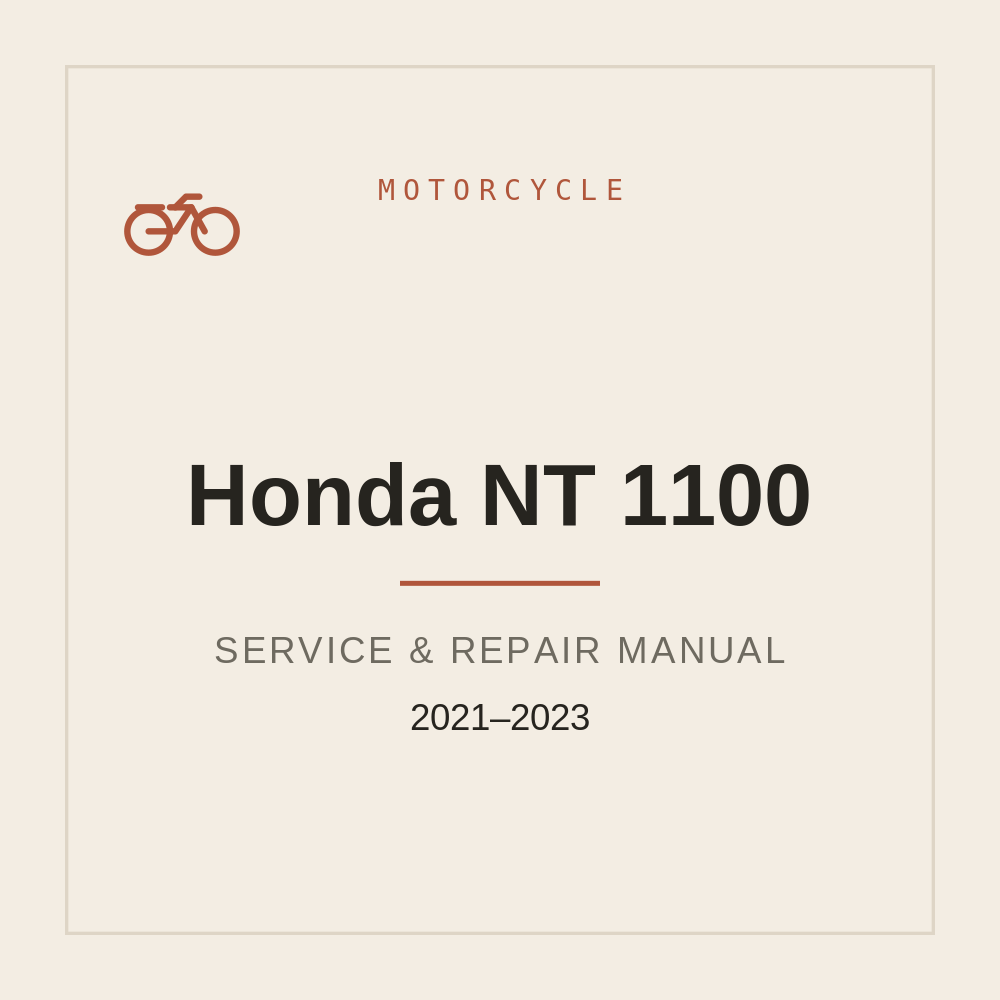 2021-2023 Service Repair manual Honda NT 1100 — repair manual cover