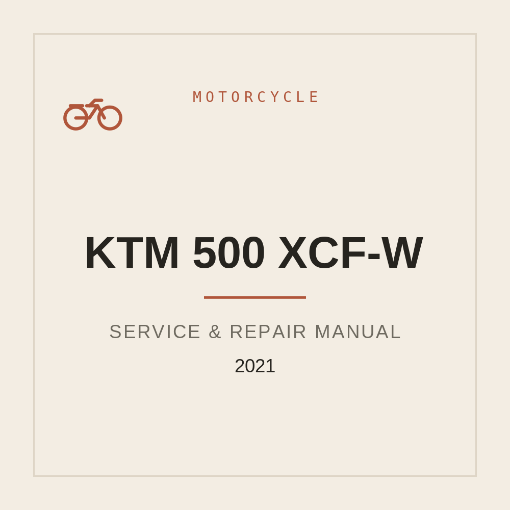2021 KTM 500 XCF-W Reparaturanleitung — repair manual cover