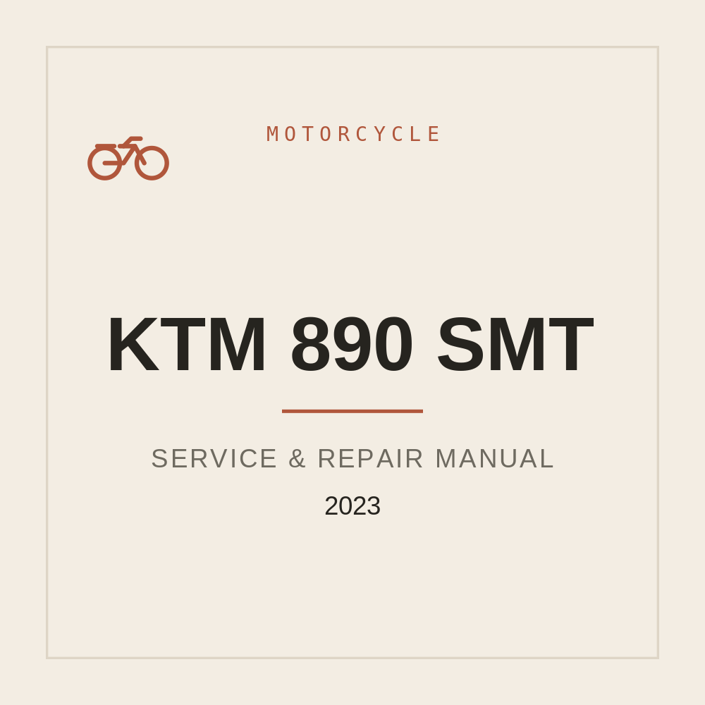 2023 KTM 890 SMT Manuale di riparazione — repair manual cover
