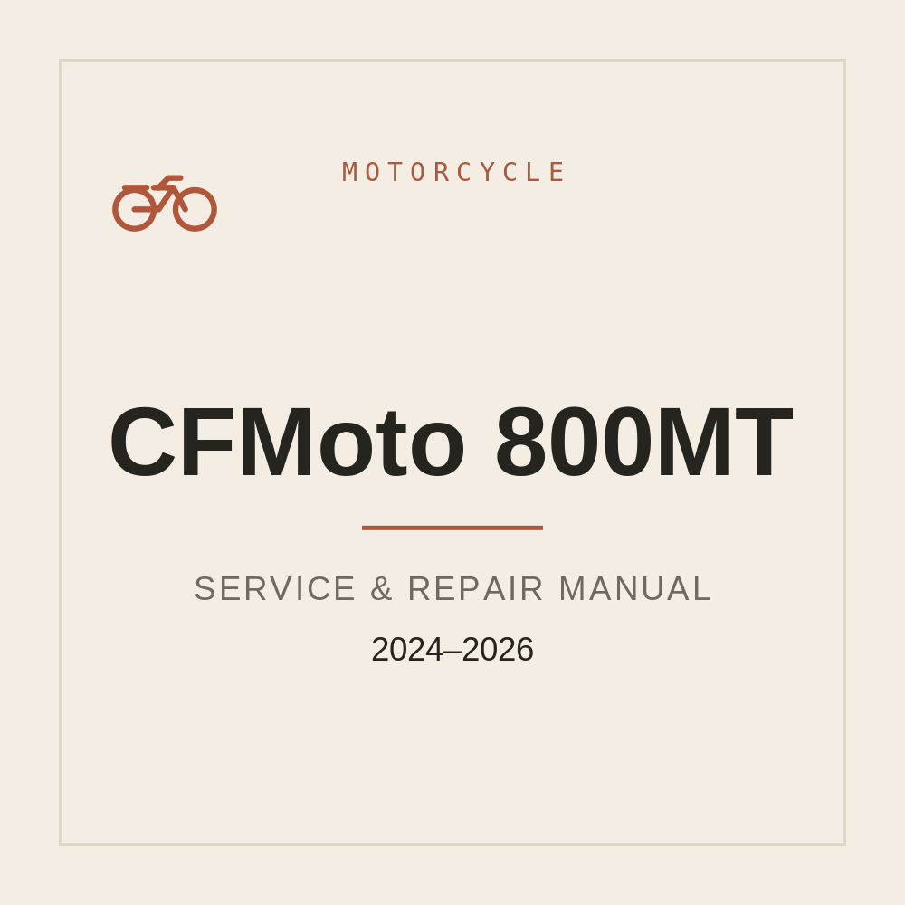 2024-2026 CFMoto 800MT Repair Manual — repair manual cover