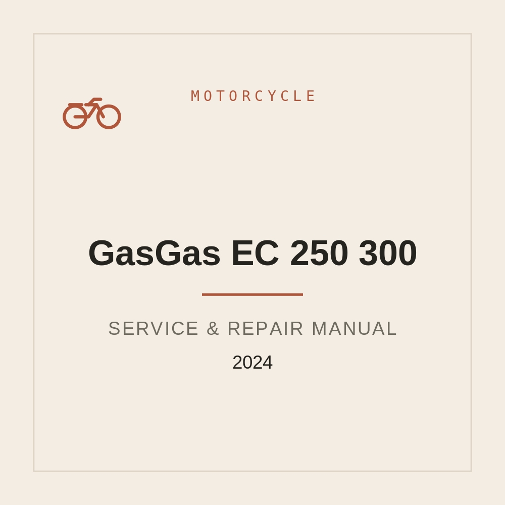 2024 GasGas EC 250 – 300 | 2024 Service Manual — repair manual cover