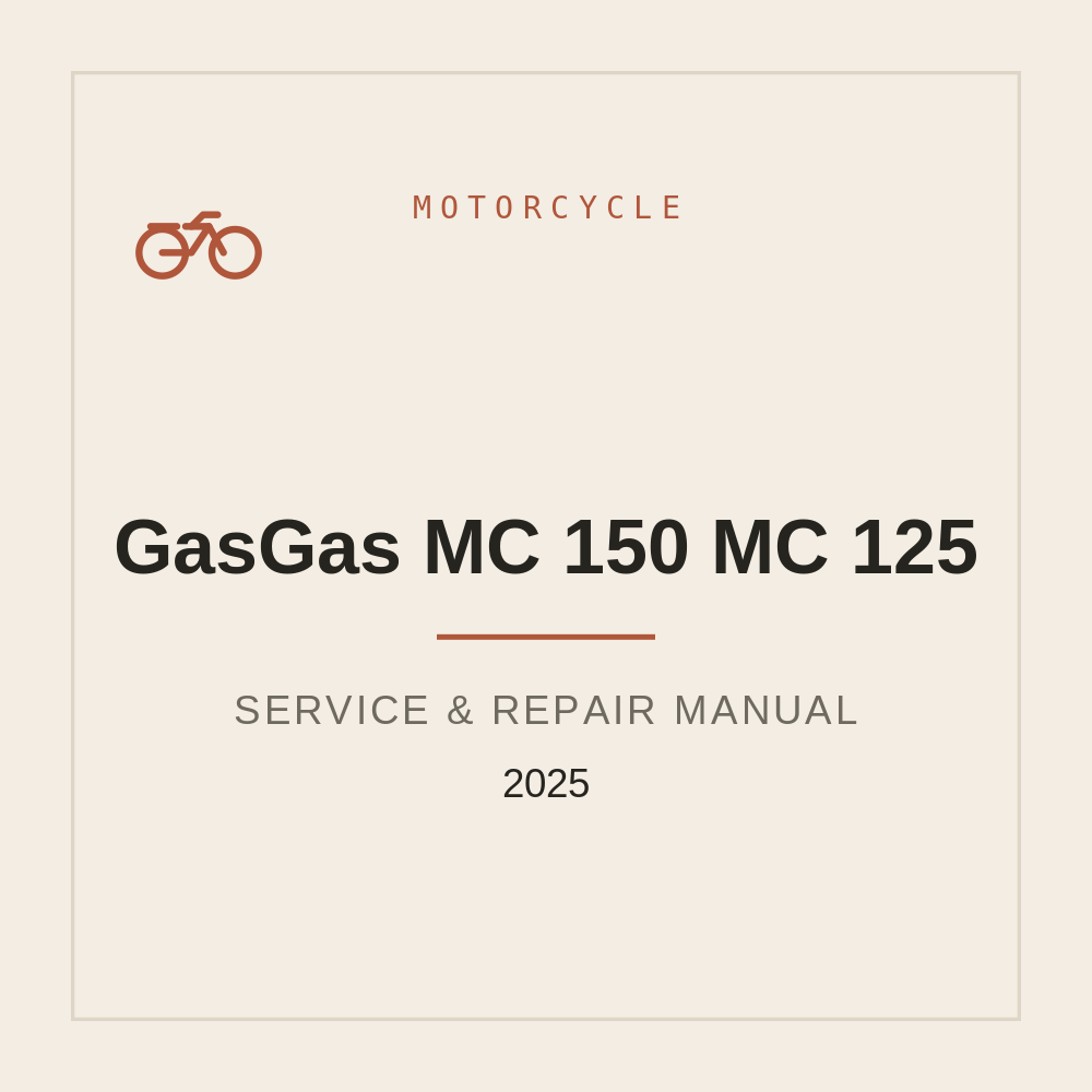 2025 GasGas MC 150 MC 125 Service manual — repair manual cover