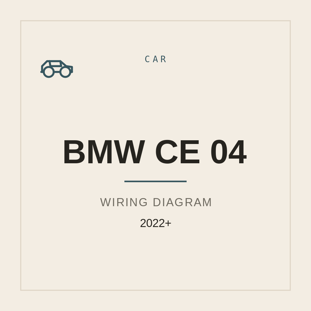 BMW CE 04 Wiring Diagram 2022 Onwards — repair manual cover