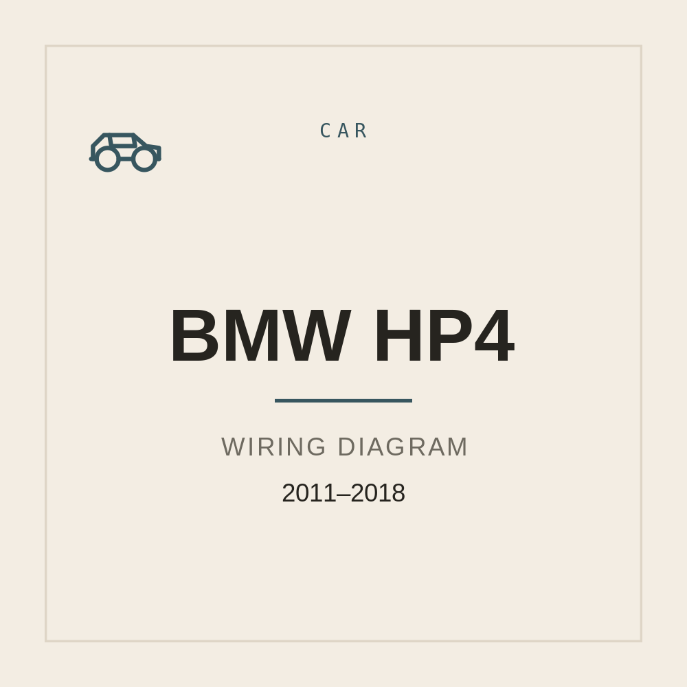BMW HP4 Wiring Diagram 2011-2018 — repair manual cover