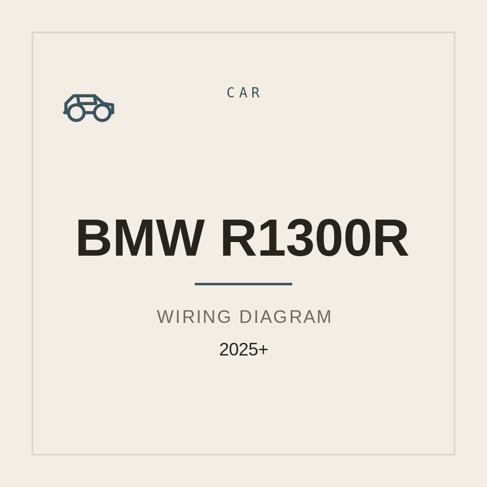 BMW R1300R Wiring Diagram 2025 Onwards — repair manual cover