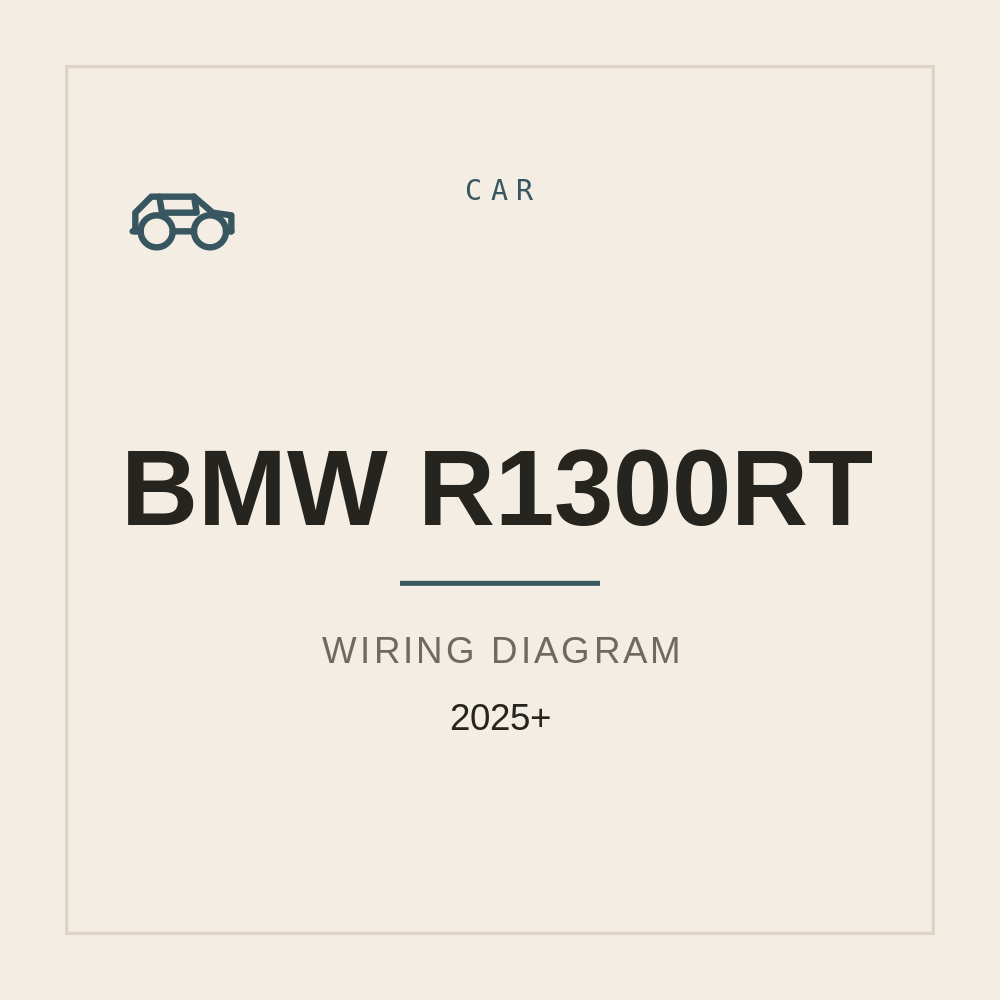 BMW R1300RT Wiring Diagram 2025 onwards — repair manual cover