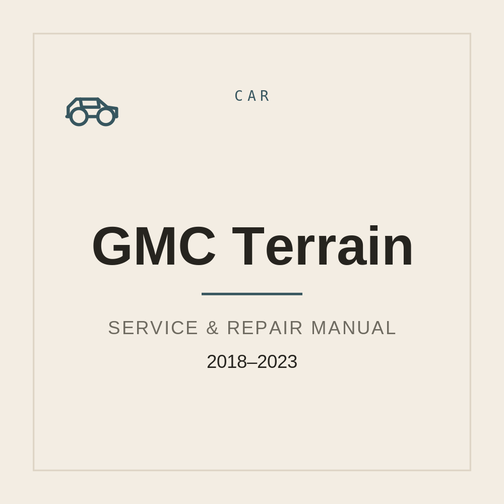 GMC Terrain 2018-2023 Service Repair Manual — repair manual cover