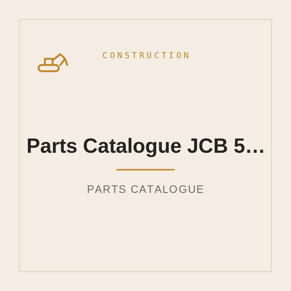 Parts Catalogue Manual for JCB 530B-2 530B-4 (S/N 00580001-00584999) — repair manual cover