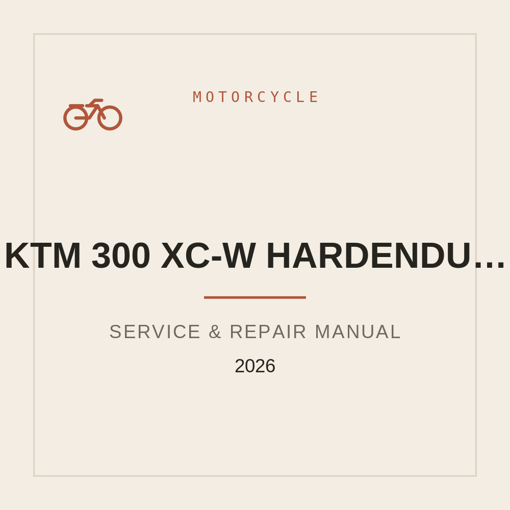 Reparaturanleitung 2026 KTM 300 XC-W HARDENDURO — repair manual cover