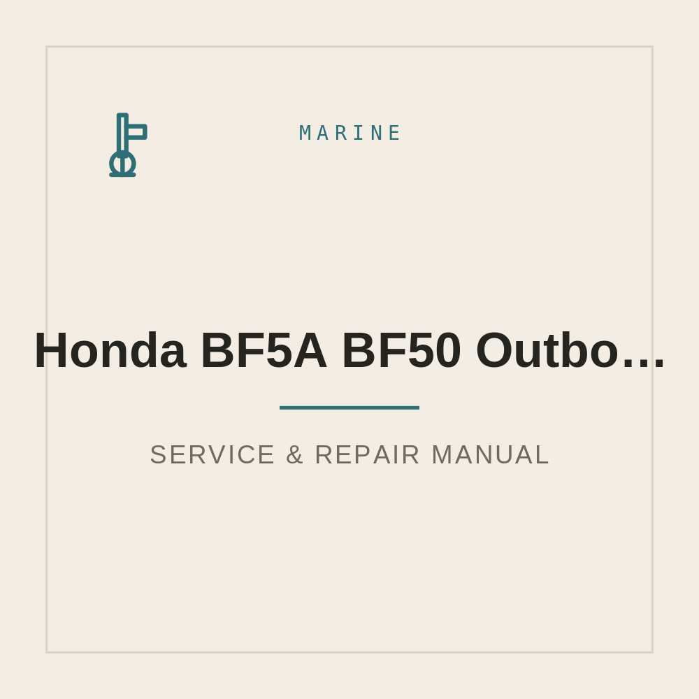 Service manual for Honda BF5A BF50 Outboard 1-Cylinder — repair manual cover