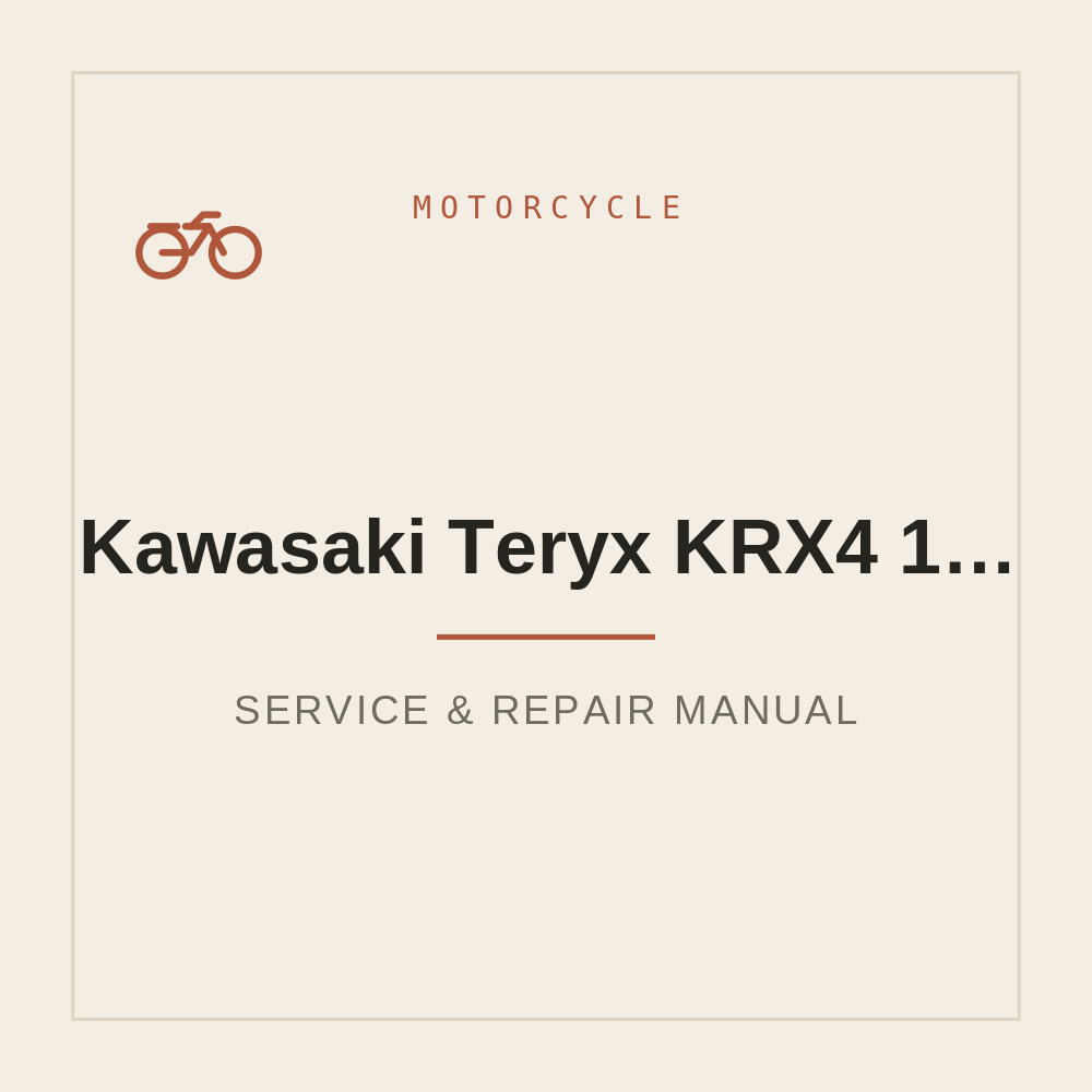 Service manual for Kawasaki Teryx KRX4 1000 standard model — repair manual cover