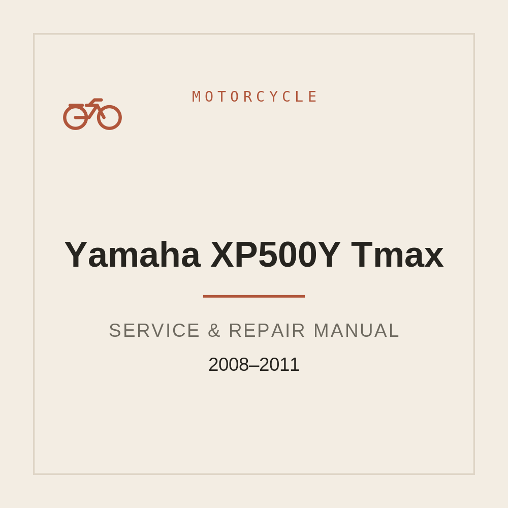 Service manual for Yamaha XP500Y Tmax 2008-2011 — repair manual cover