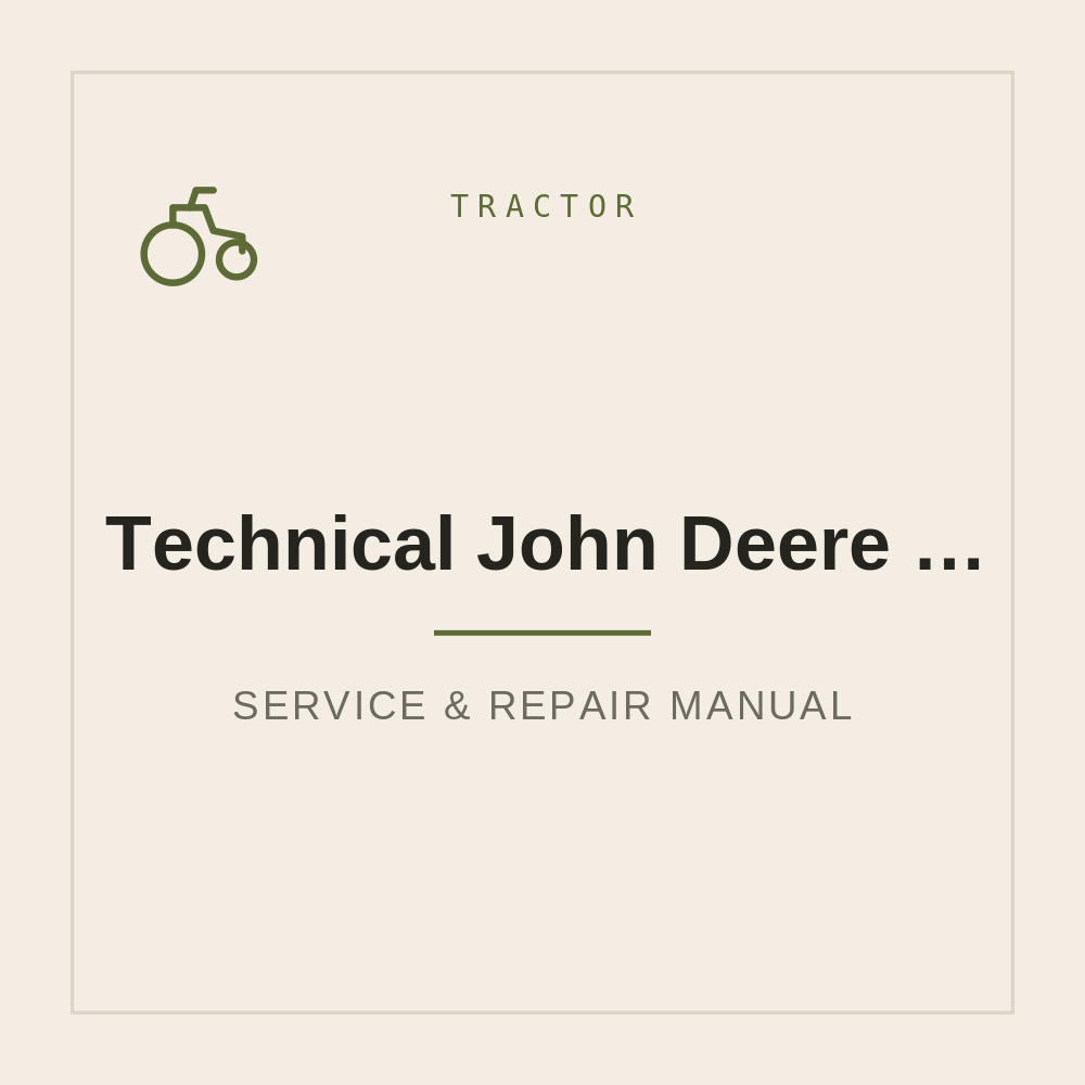 Technical Manual John Deere 655 755 855 955 756 856 — repair manual cover