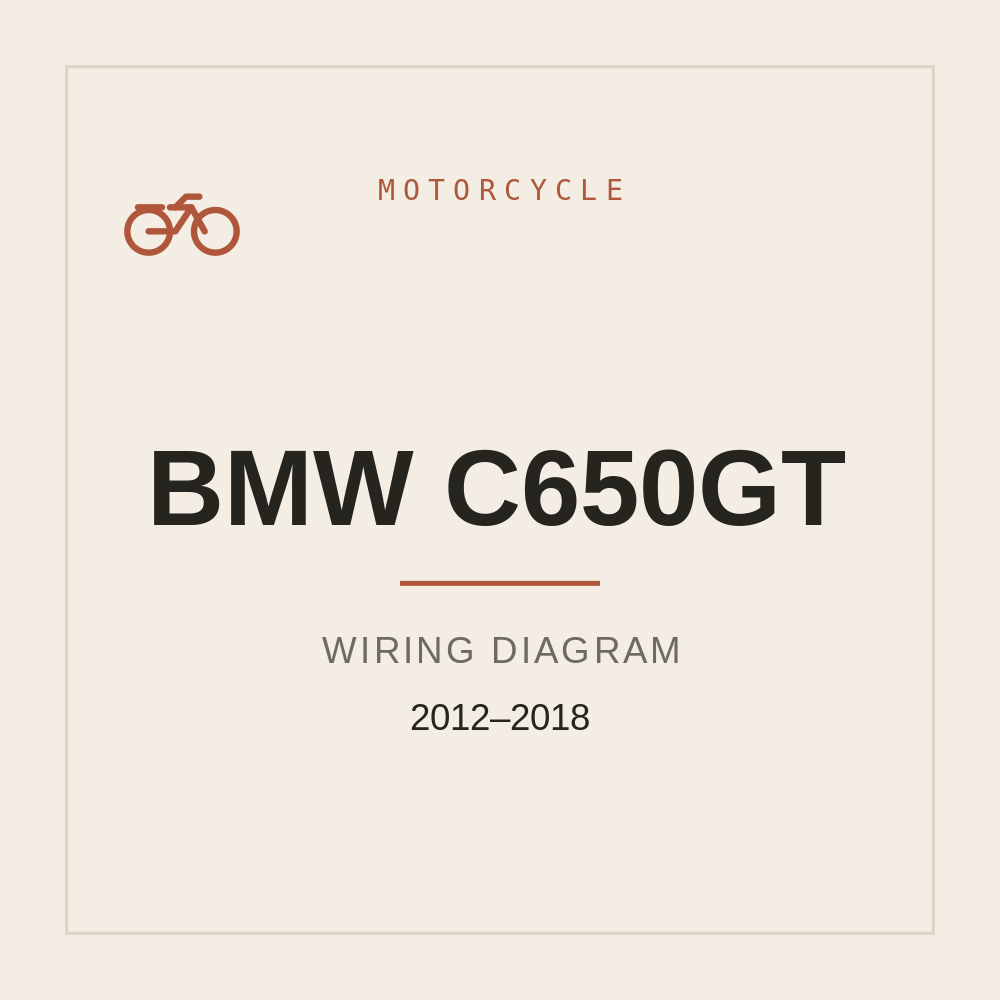 Wiring Diagram BMW C650GT 2012-2018 — repair manual cover