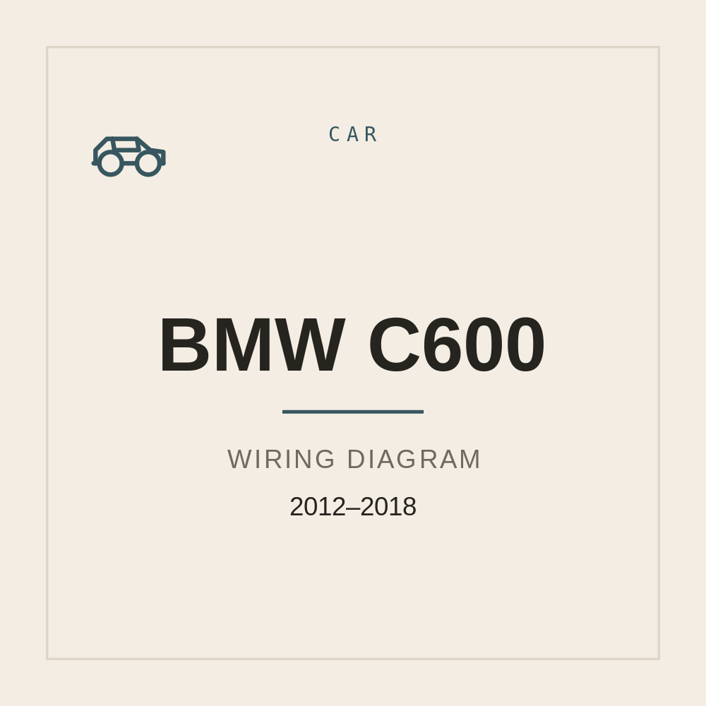 Wiring Diagram for BMW C600 2012-2018 — repair manual cover