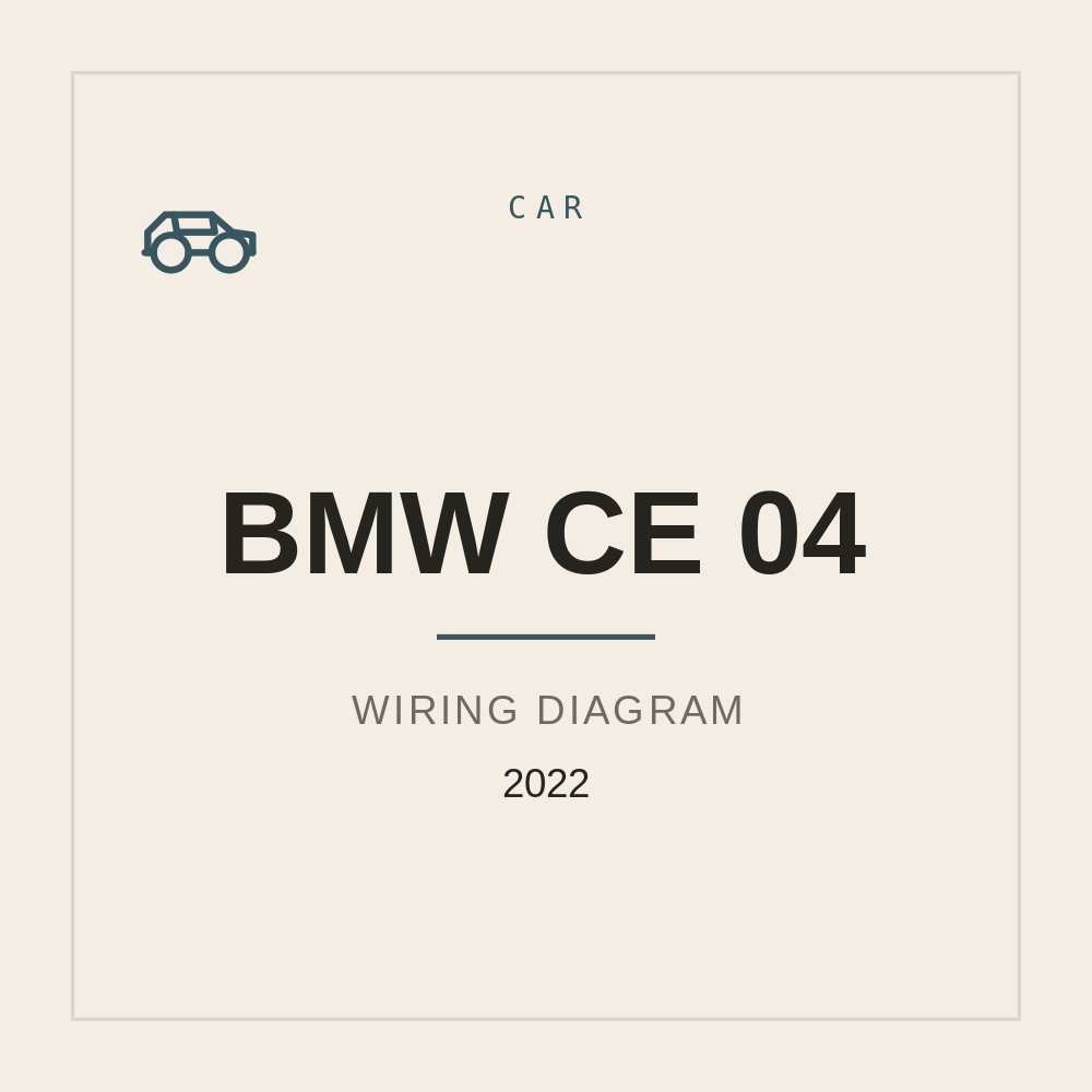 Wiring Diagram for BMW CE 04 2022 — repair manual cover