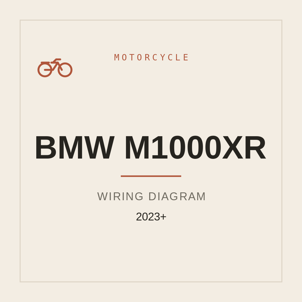 Wiring Diagram for BMW M1000XR 2023 onwards — repair manual cover