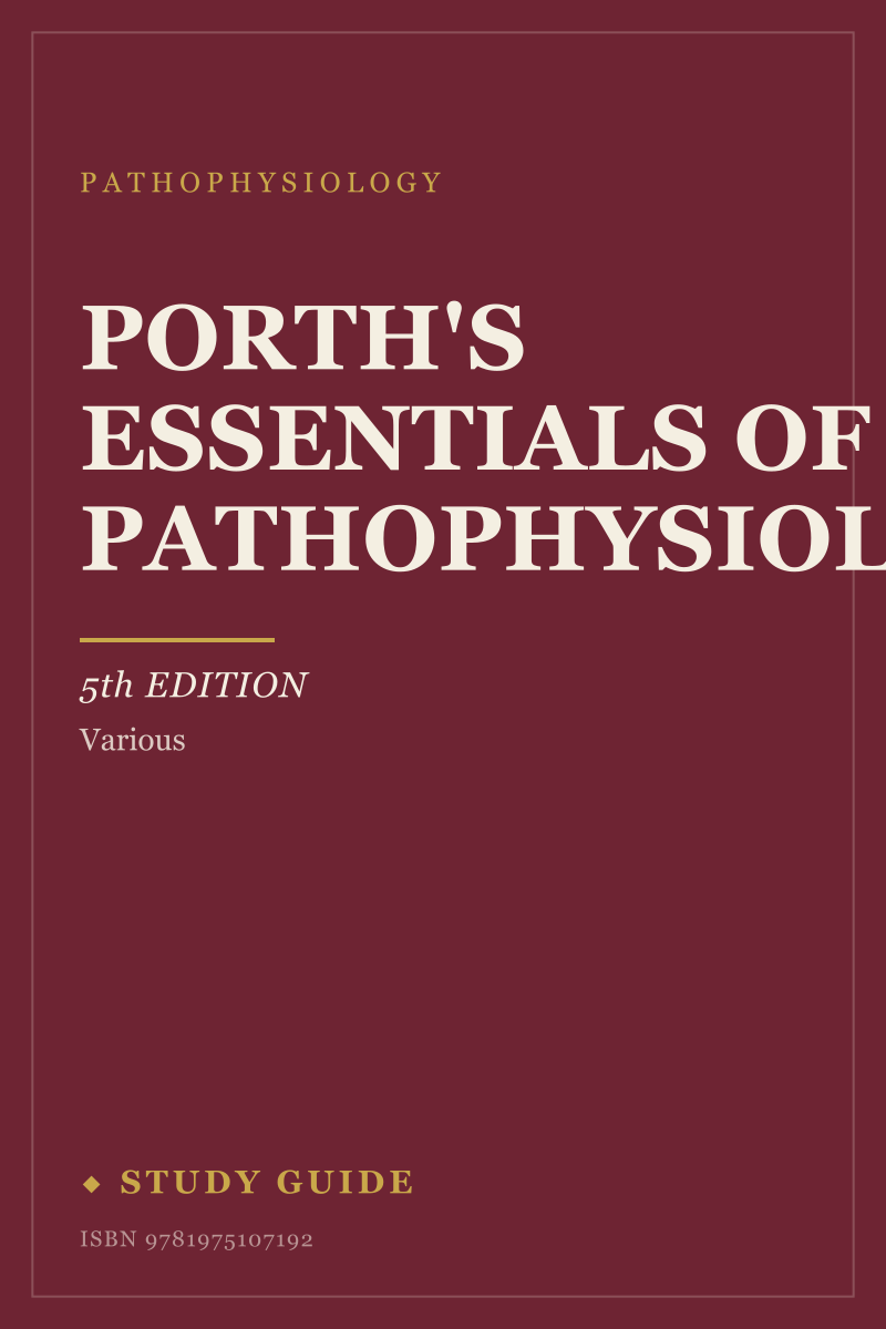 Porth's Essentials of Pathophysiology (5th Edition) study guide cover