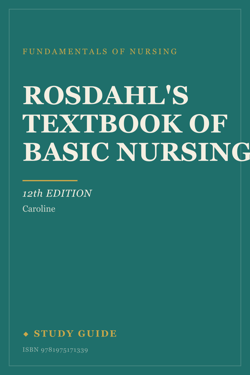 Rosdahl's Textbook of Basic Nursing (12th Edition) study guide cover