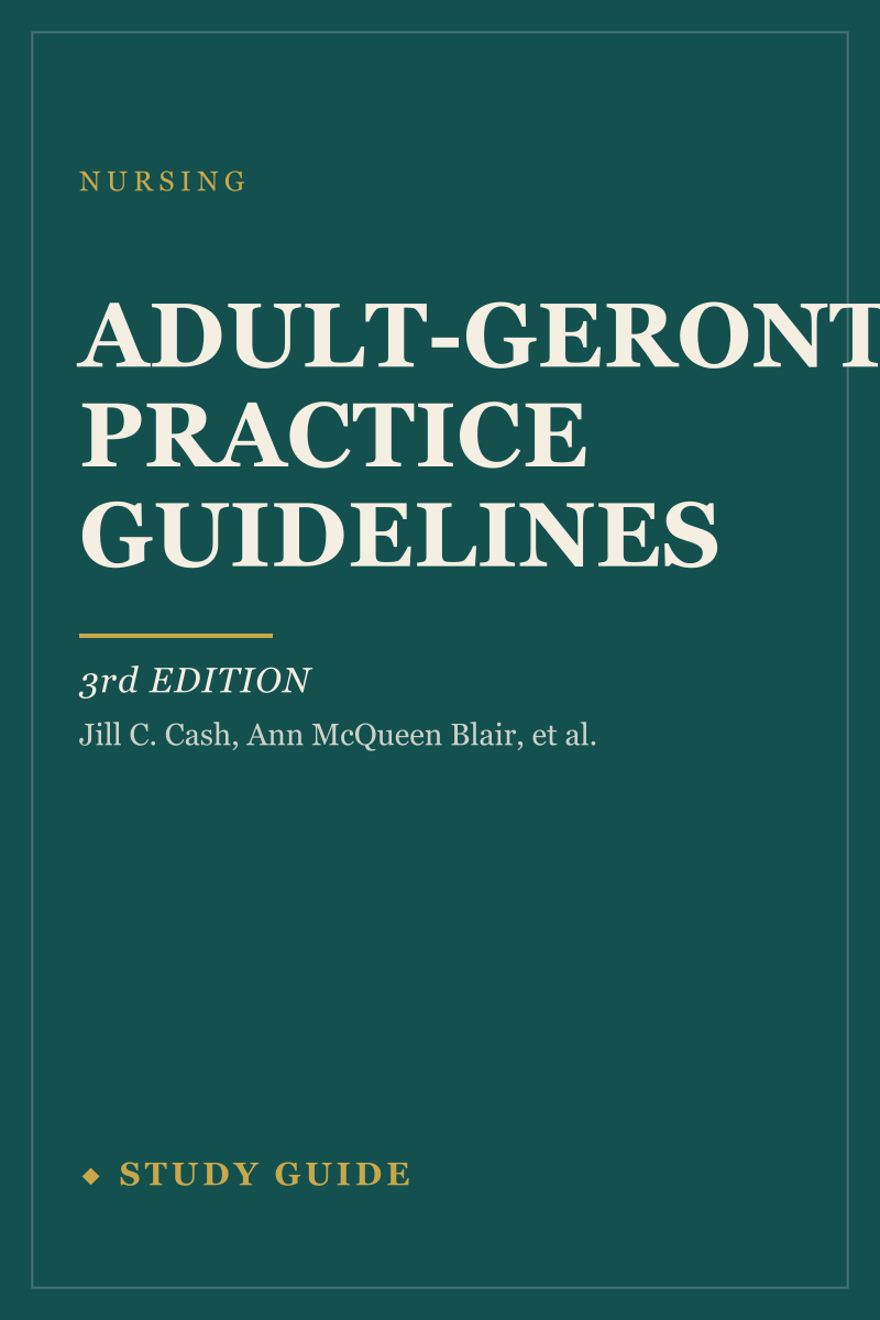 Adult-Gerontology Practice Guidelines (3rd Edition) study guide cover