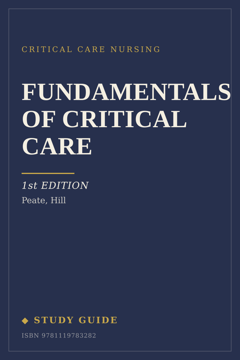 Fundamentals of Critical Care (1st Edition) study guide cover