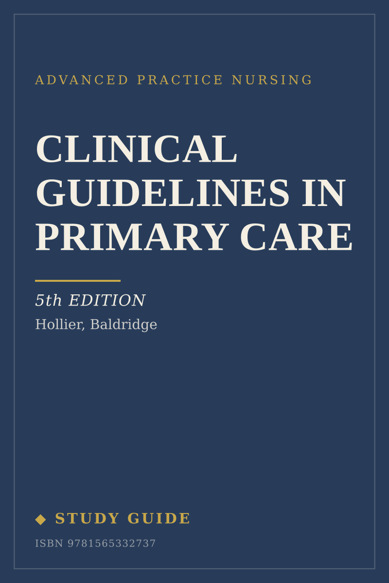 Clinical Guidelines in Primary Care (5th Edition) study guide cover