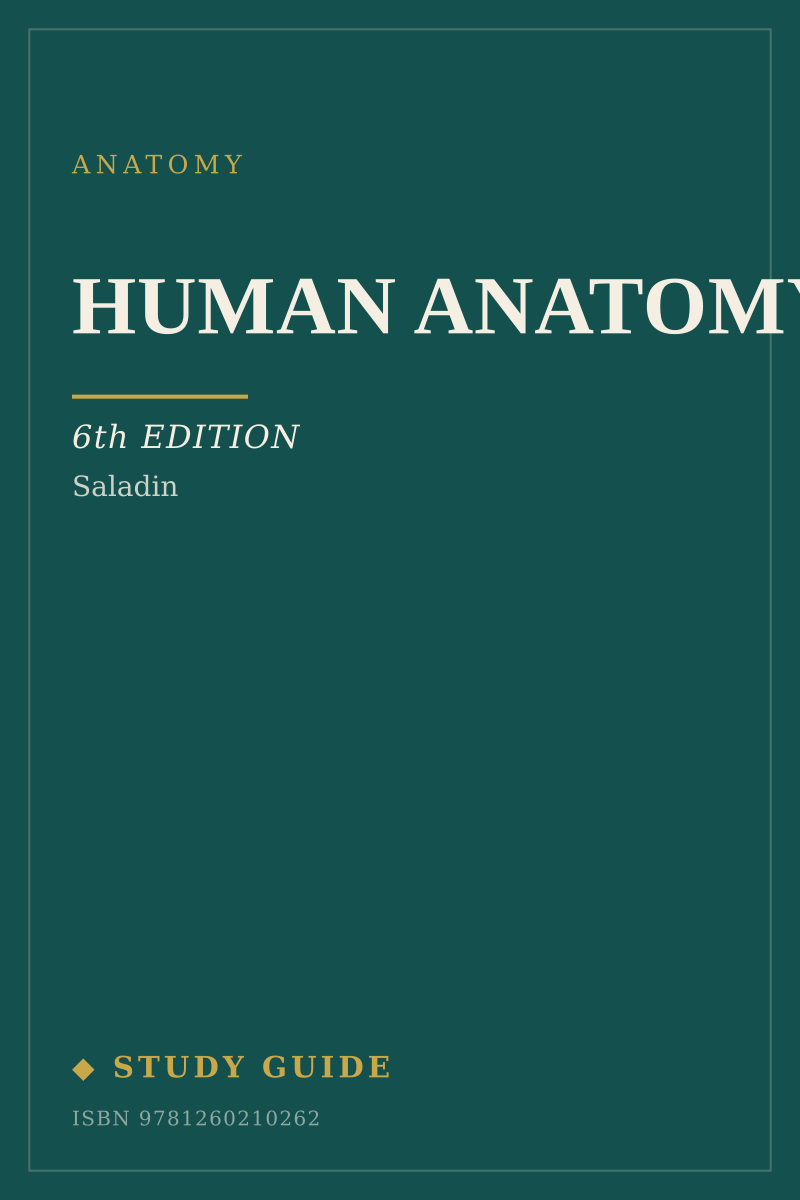 Human Anatomy (6th Edition) study guide cover