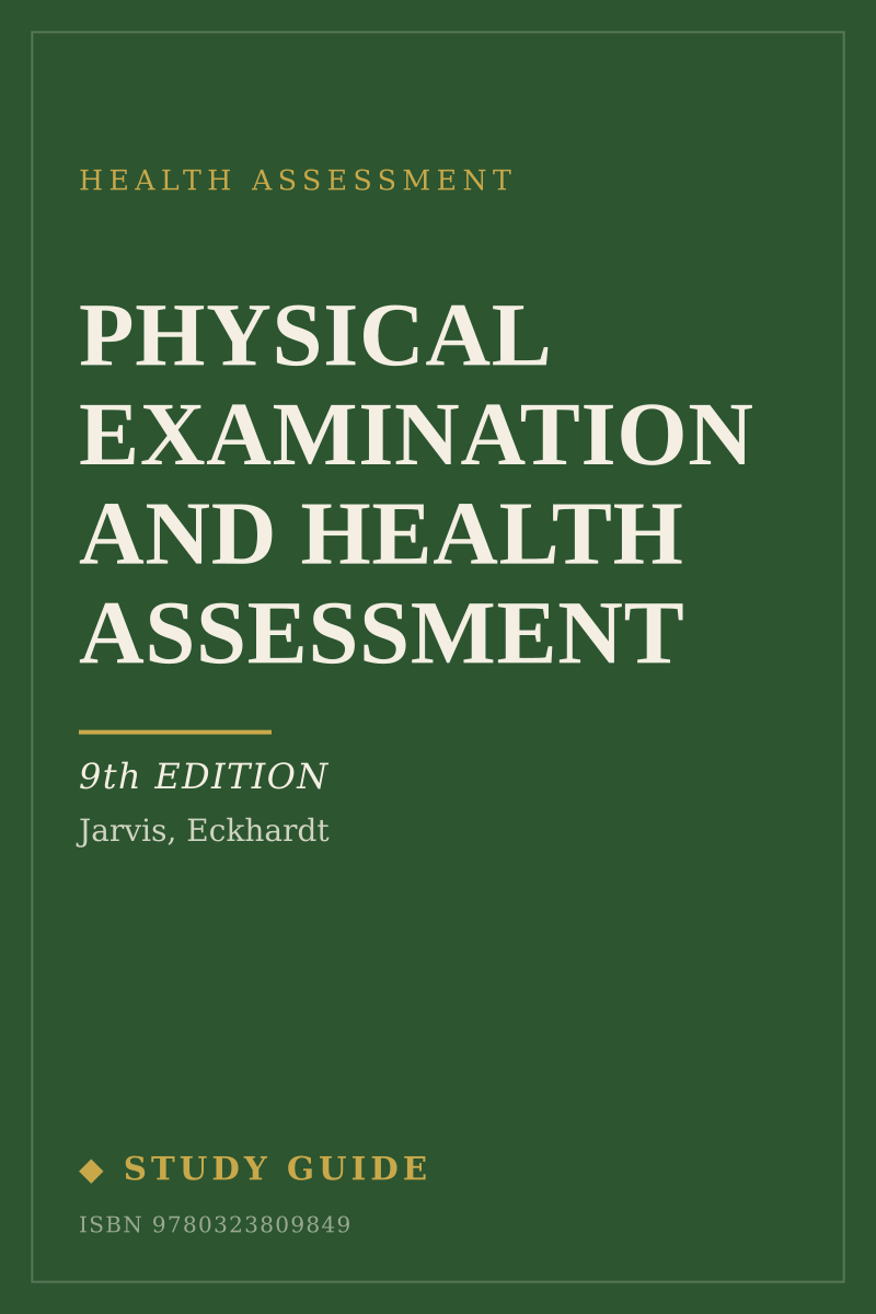 Physical Examination and Health Assessment (9th Edition) study guide cover