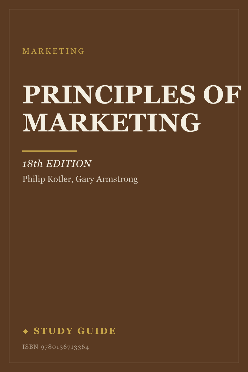 Principles of Marketing (18th Edition) study guide cover
