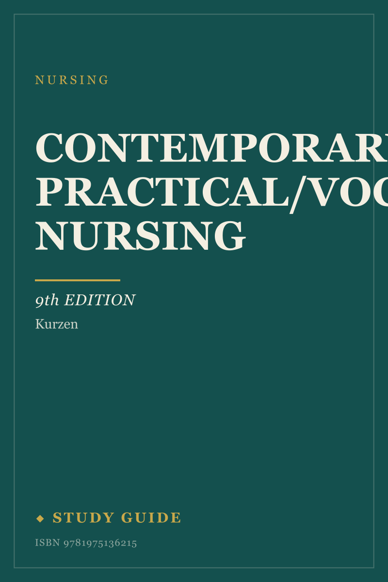 Contemporary Practical/Vocational Nursing (9th Edition) study guide cover