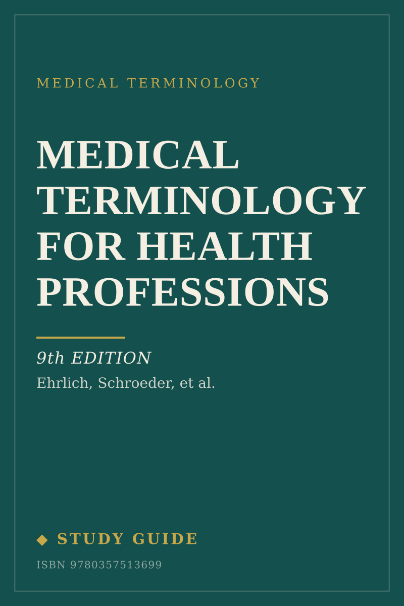 Medical Terminology for Health Professions (9th Edition) study guide cover