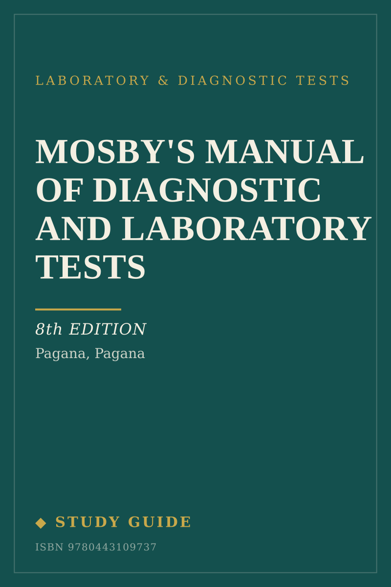 Mosby's Manual of Diagnostic and Laboratory Tests (8th Edition) study guide cover