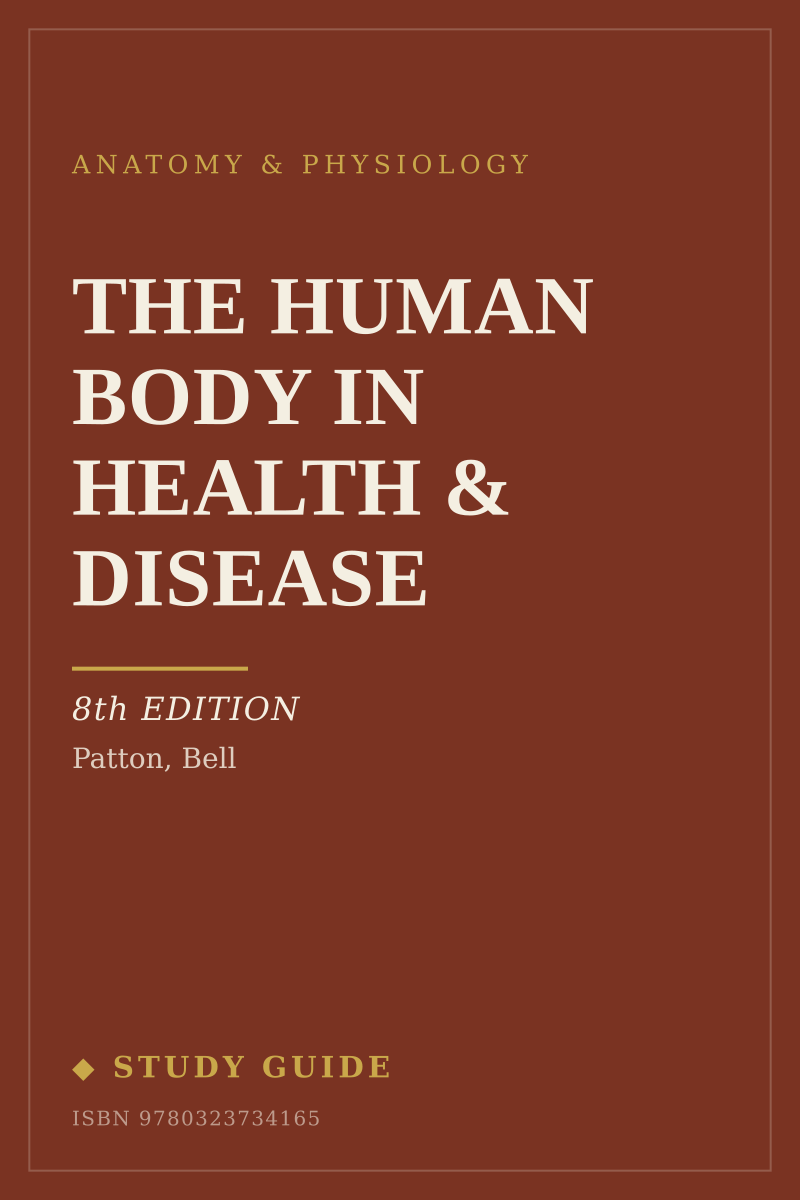 The Human Body in Health & Disease (8th Edition) study guide cover