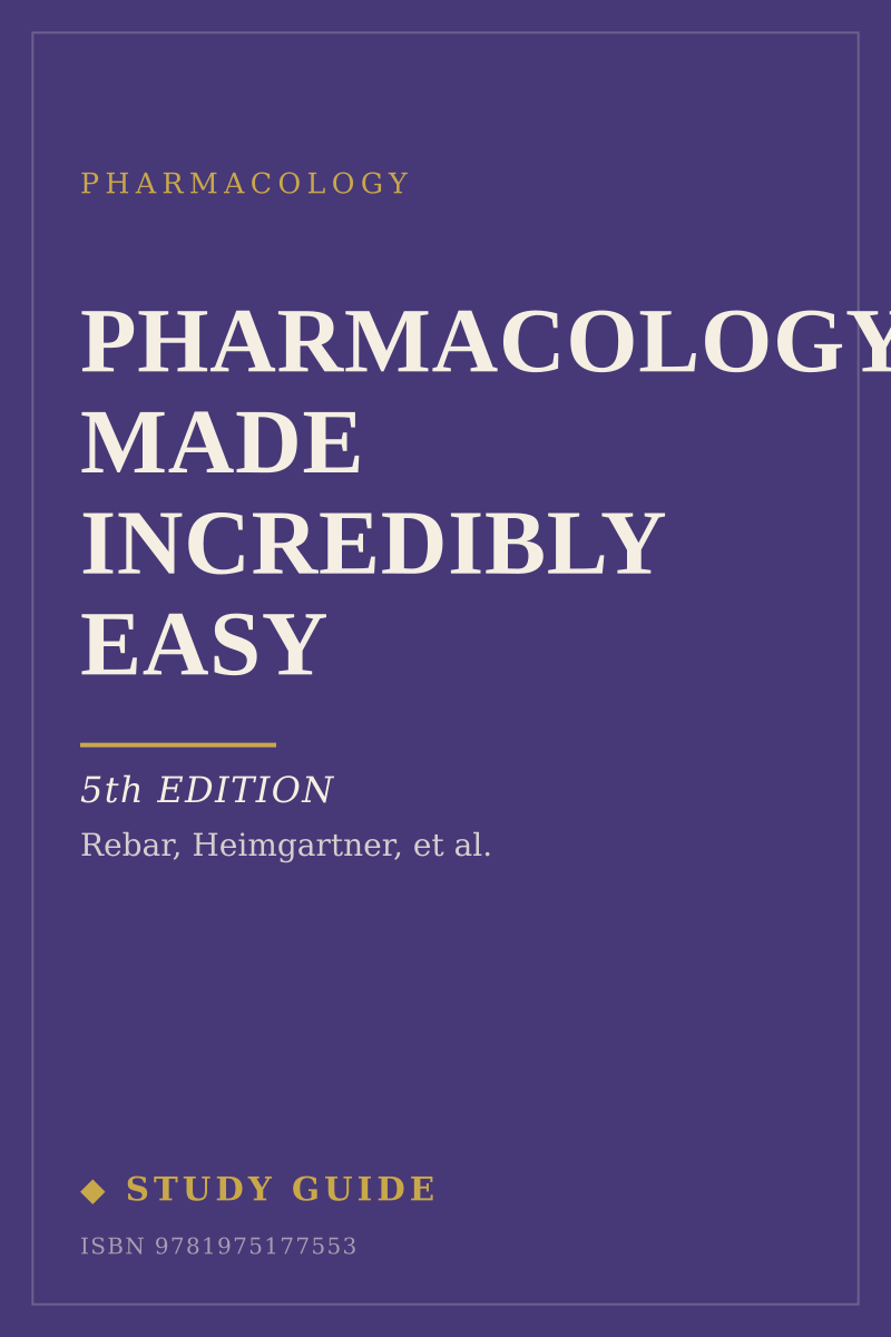 Pharmacology Made Incredibly Easy (5th Edition) study guide cover