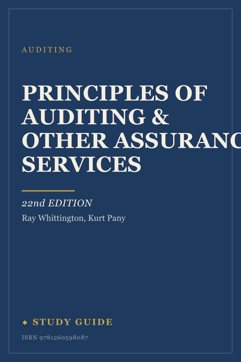 Principles of Auditing & Other Assurance Services (22nd Edition) study guide cover