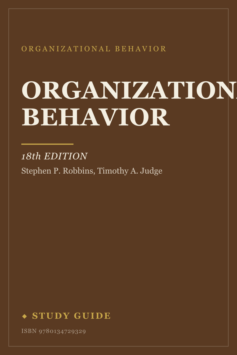 Organizational Behavior (18th Edition) study guide cover