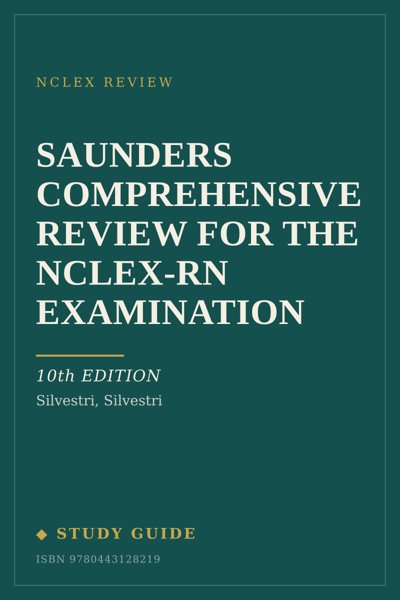 Saunders Comprehensive Review for the NCLEX-RN Examination (10th Edition) study guide cover