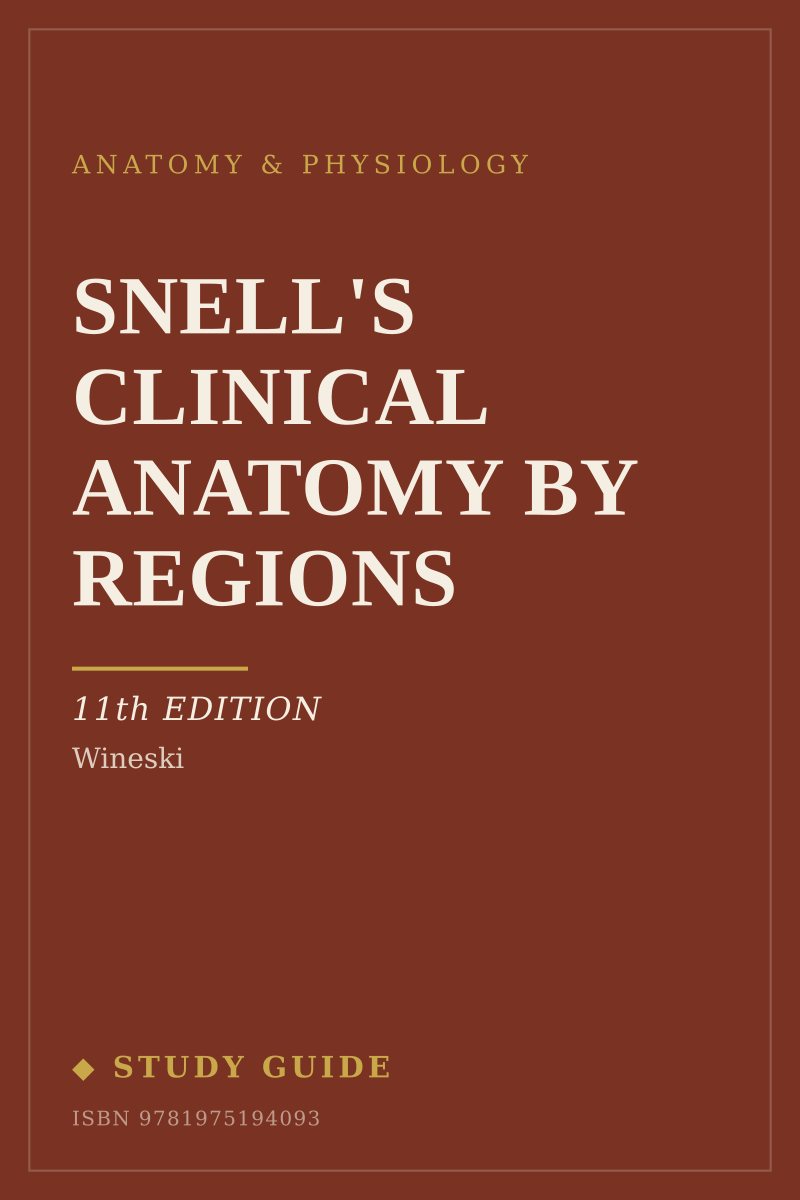 Snell's Clinical Anatomy by Regions (11th Edition) study guide cover
