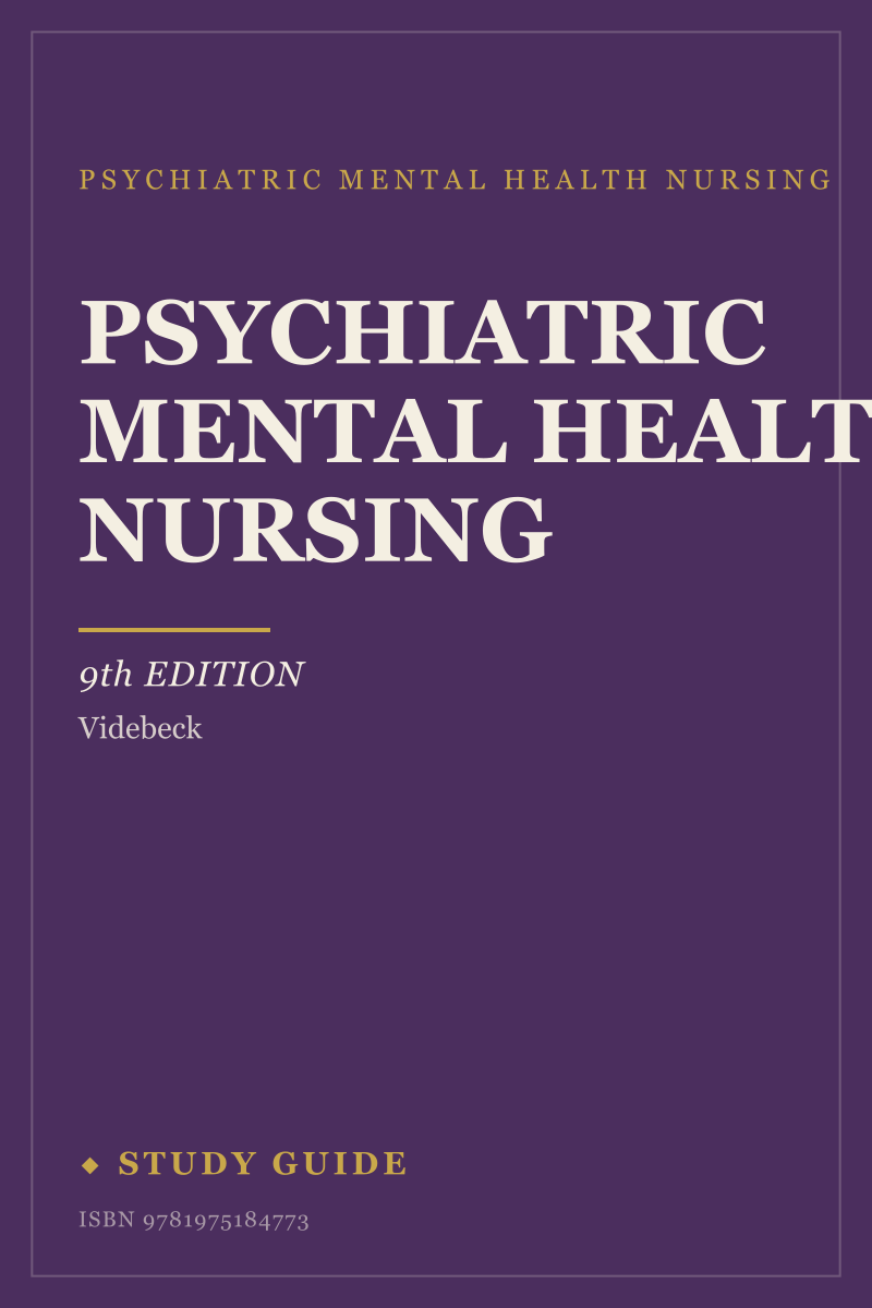 Psychiatric Mental Health Nursing (9th Edition) study guide cover